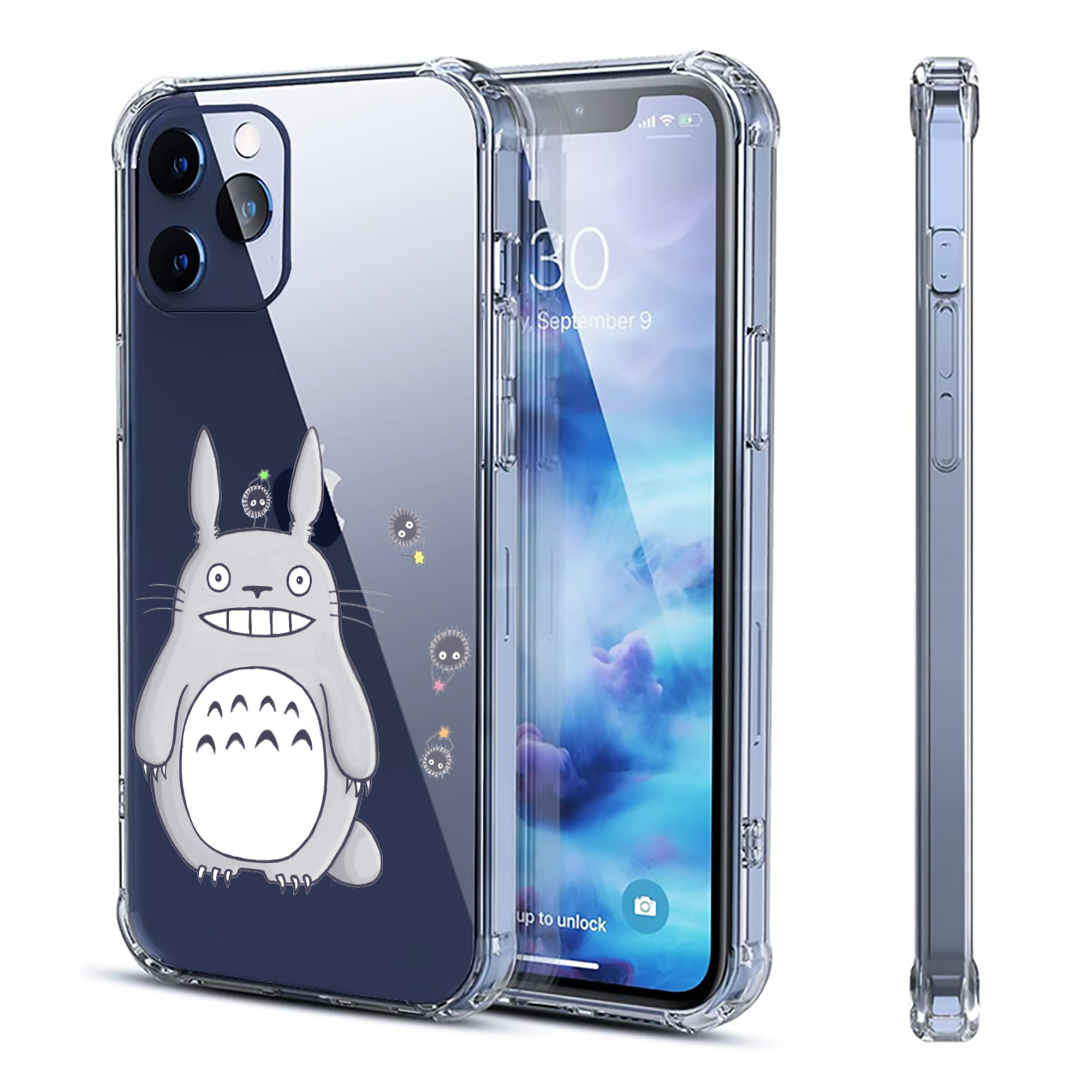 （画像用） となりのトトロ 草壁メイ 草壁サツキ My Neighbor Totoro Satsuki Kusakabe Mei Kusakabe 【iPhone 12シリーズ対応】透明スマホケース（クリアソフトケース）